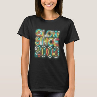 T-shirt 19th Birthday Glow Since 2003 Vintage Sunglasses R