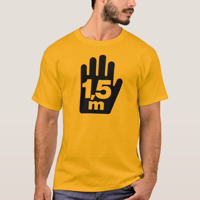 T-shirt "1,5 m" de décomposition sociale - GRAND G (Devant)