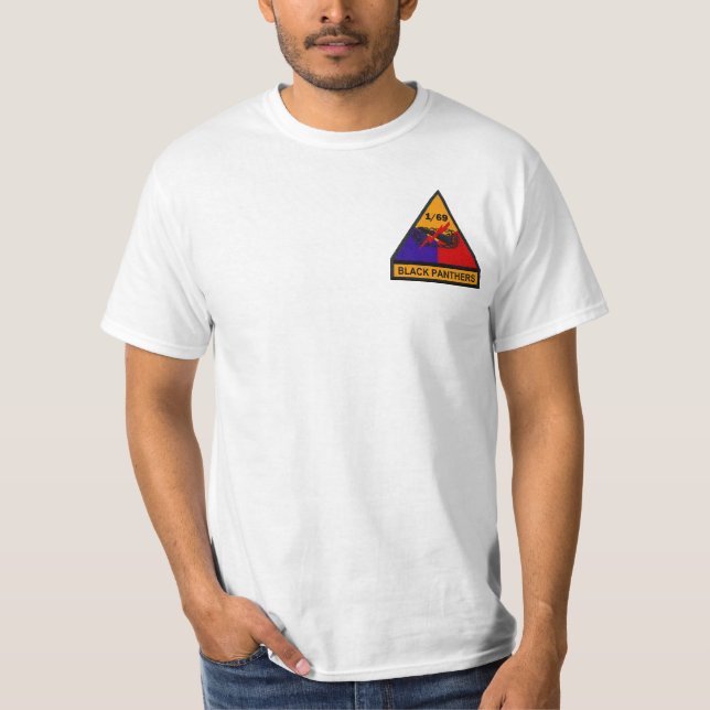 T-shirt 1/69th Chemise des panthères noires M48A3 d'armure (Devant)