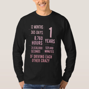 T-shirt 1 an Marié Amusant 1er anniversaire Mariage