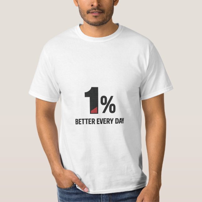 T-shirt 1% Better Every Day – Minimal  (Devant)