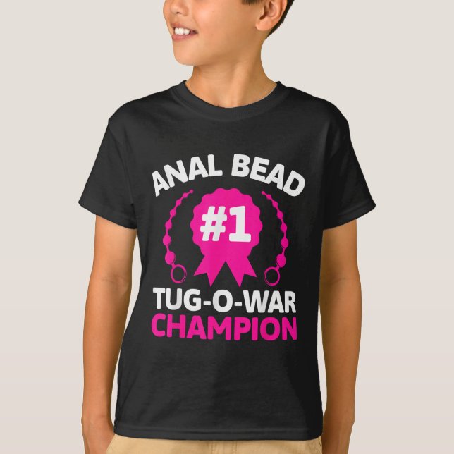 T-shirt #1 Bouton à perles O Champion de guerre Drôle Amus (Devant)