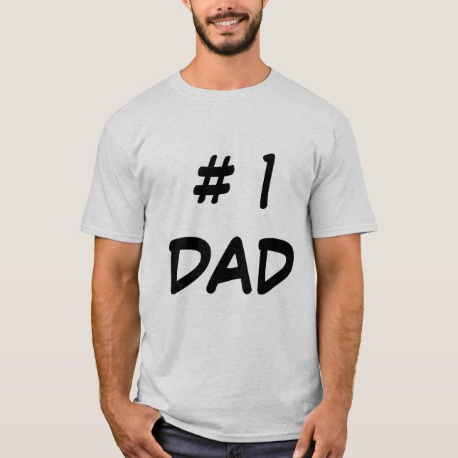 T-shirt # 1 Chemise Papa - Drôle Cadeau Père (Devant)