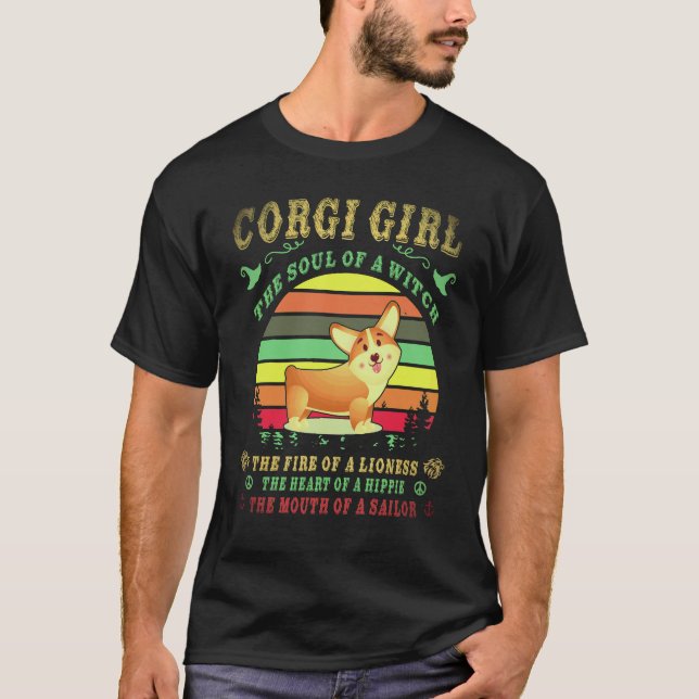 T-shirt 1 Corgi L'Âme D'une Sorcière Corgi (Devant)
