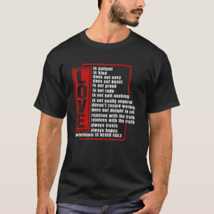 T-shirt 1 Corinthiens 13 ouvrier de l'église chrétienne