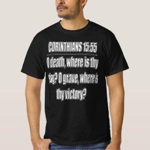 T-shirt 1 Corinthiens 15 55 Verset Biblique Foi Chrétienne