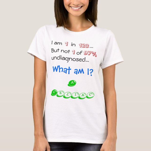 T-shirt 1 dans 133 un coeliaque (Devant)