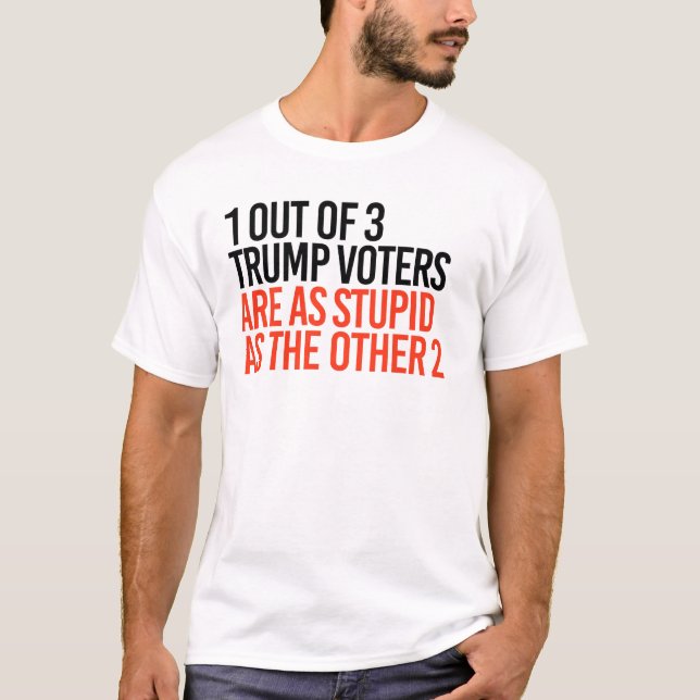 T-shirt 1 électeur Trump sur 3 (Devant)