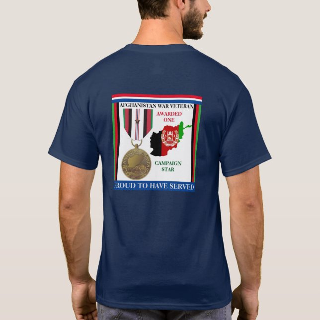 T-SHIRT 1 ÉTOILE DE CAMPAGNE AFGHANISTAN WAR VETERAN (Dos)