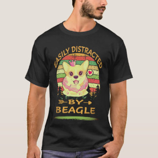 T-shirt 1 Facilement Distrait Par Beagle