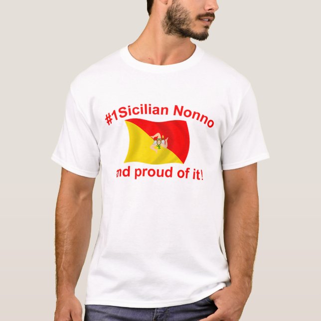 T-shirt #1 fier Nonno sicilien (Devant)