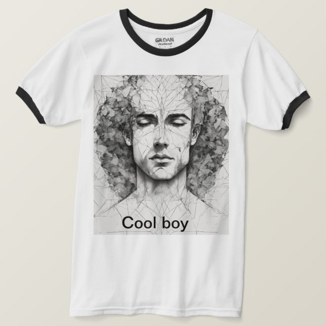 T-shirt 1. "Garçon Cool : Style avec attitude" (Design devant)