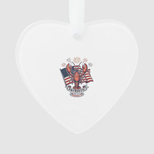 T-Shirt_1 Gravure Vintage Drapeau Homard Patriotiq