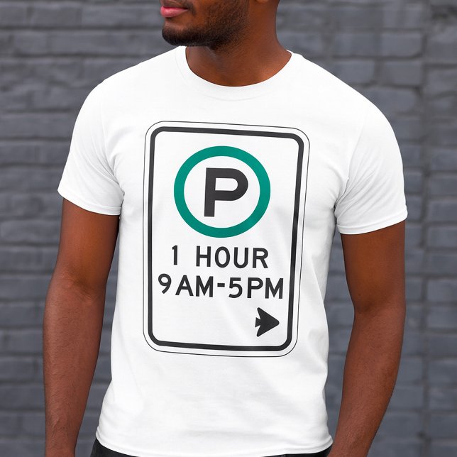T-shirt 1 Heure De Parking Pour Zones De Parking Contrôlée (Créateur téléchargé)
