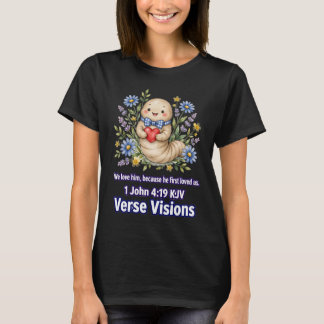 T-shirt 1 Jean 4:19- Love Worm Cœur - Édition Couleurs Som
