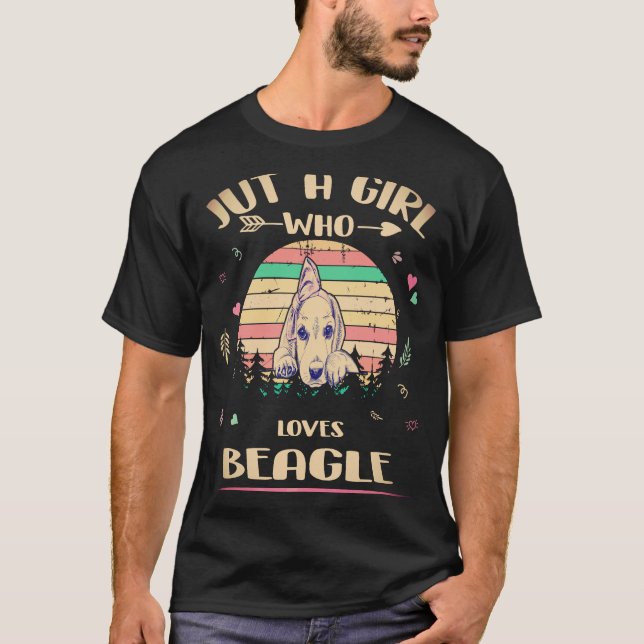 T-shirt 1 Juste Une Fille Qui Aime Beagle (Devant)