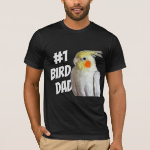 T-shirt #1 Oiseau Papa Cockatiel Numéro Un Oiseau Père Amu