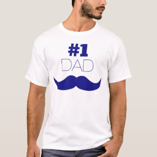 T-shirt #1 Papa Blue Mustache