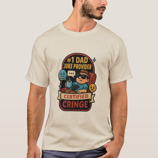 T-shirt #1 Papa Joke Provider Certified Cringe Tee (Devant)