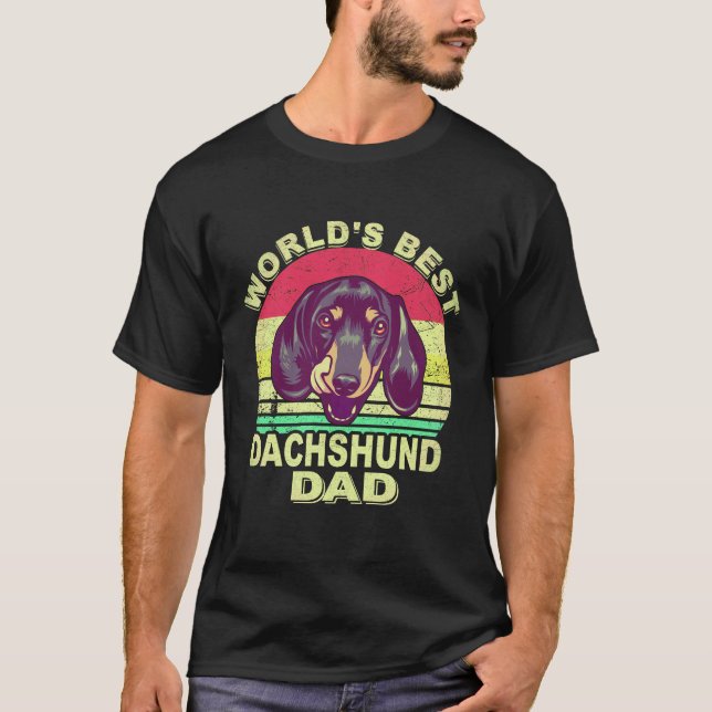 T-shirt 1 Papa teckel du monde vintage (Devant)
