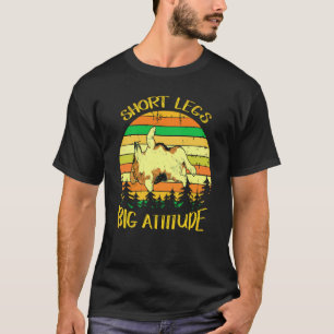 T-shirt 1 Pattes Courtes Grande Attitude Chiot Mignon