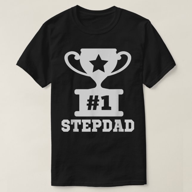 T-shirt 1 Stepdad Number One Stepdad Stepfather Funny Fath (Design devant)