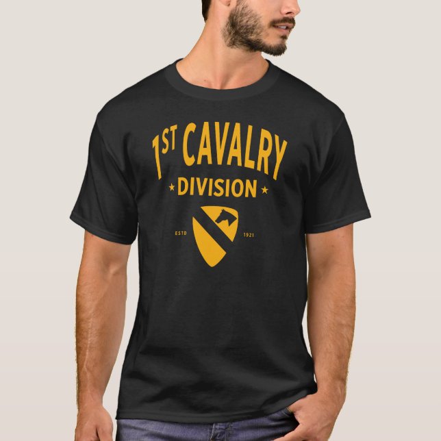 T-shirt 1e division cavalry - Première équipe des États-Un (Devant)