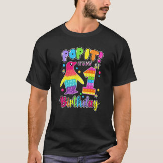 T-shirt 1er Anniversaire Femme tenue Penguin Pop It 1 An o