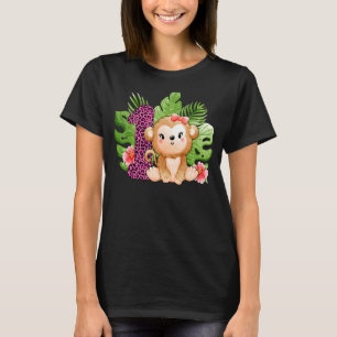 T-shirt 1er Anniversaire Filles Singes 1 Anniversaire Safa