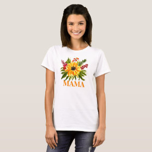 T-shirt 1er anniversaire Mama Party Sunflower Mère