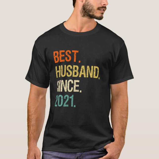 T-shirt 1Er Anniversaire Mariage Valentine Meilleur Mari S (Devant)