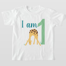 1er anniversaire Moderne minimaliste Giraffe Jaune