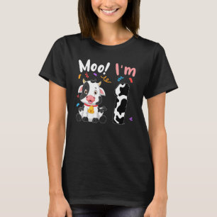 T-shirt 1er Anniversaire Moo Je suis 1 Vache ferme animal