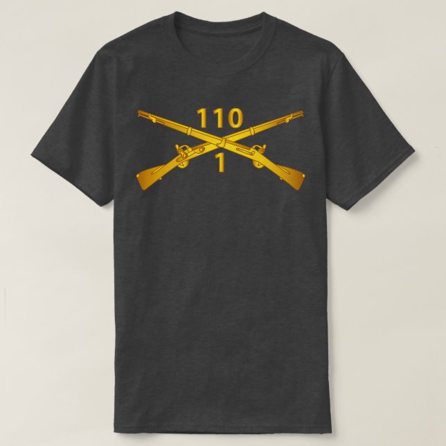 T-shirt 1er Bataillon 110e Régiment d'infanterie (Design devant)