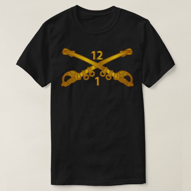 T-shirt 1er Bataillon 12e Branche de cavalerie wo Txt (Design devant)