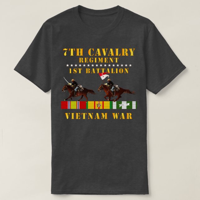 T-shirt 1er Bataillon 7e Régiment de cavalerie Vietnamwt 2 (Design devant)