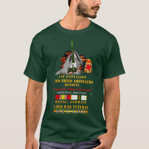 T-shirt 1er Bn 32e FAR Hanau Allemagne MGM 52 Lance COLD X