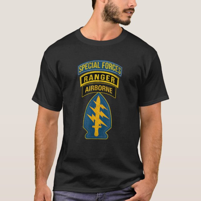 T-shirt 1er Commandement des forces spéciales Ranger aérop (Devant)