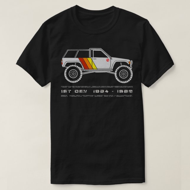 T-shirt 1er Gen 4Runner (19841989) Caged & Striped White S (Design devant)