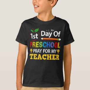 T-shirt 1er jour de la maternelle Priez pour mon enseignan