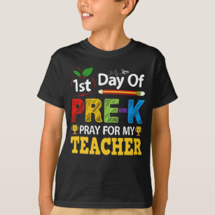 T-shirt 1er Jour De Prière Pré-k Pour Mon Enseignant