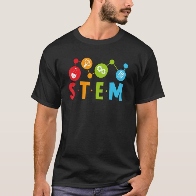 T-shirt 1er jour d'école enseignant STEM garçons filles en (Devant)