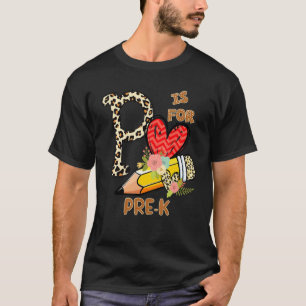 T-shirt 1er jour d'école maternelle léopard fleurs enseign