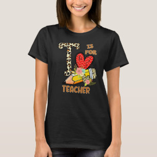 T-shirt 1er Jour D'école Professeur Léopard Fleurs Profess
