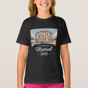 T-shirt 1er Noël Mariés 2025   Camionnette Vintage RV