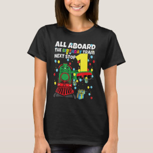 T-shirt 1er Train Anniversaire Tout à bord Train Anniversa