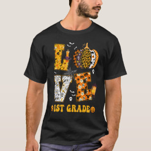 T-shirt 1ère année Citrouille Professeur Étudiant Amour Ha