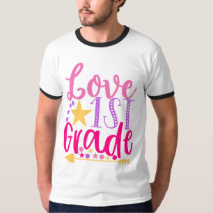 T-shirt 1ère année d'amour blanc Homme Basic Ringer