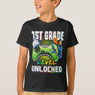 T-shirt 1ère année Jeu vidéo déverrouillé Ck à l'école B