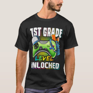 T-shirt 1ère année Jeu vidéo déverrouillé Ck à l'école B